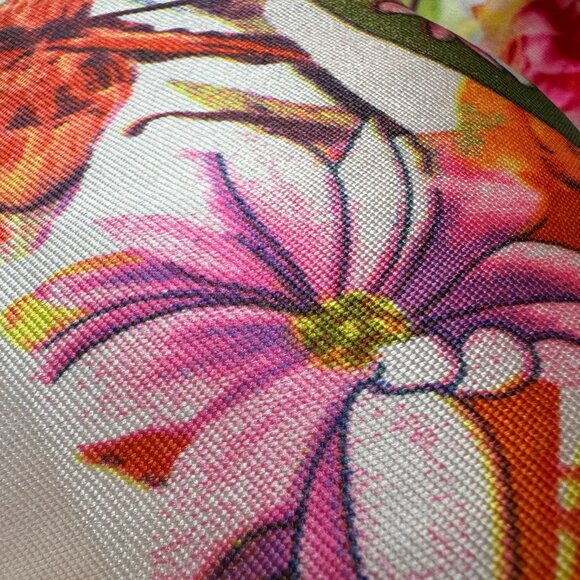 Medium-Revampe Birds in the flowers pattern Puffy Mini - Picture 12 of 16